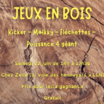 Tournoi de jeux en bois