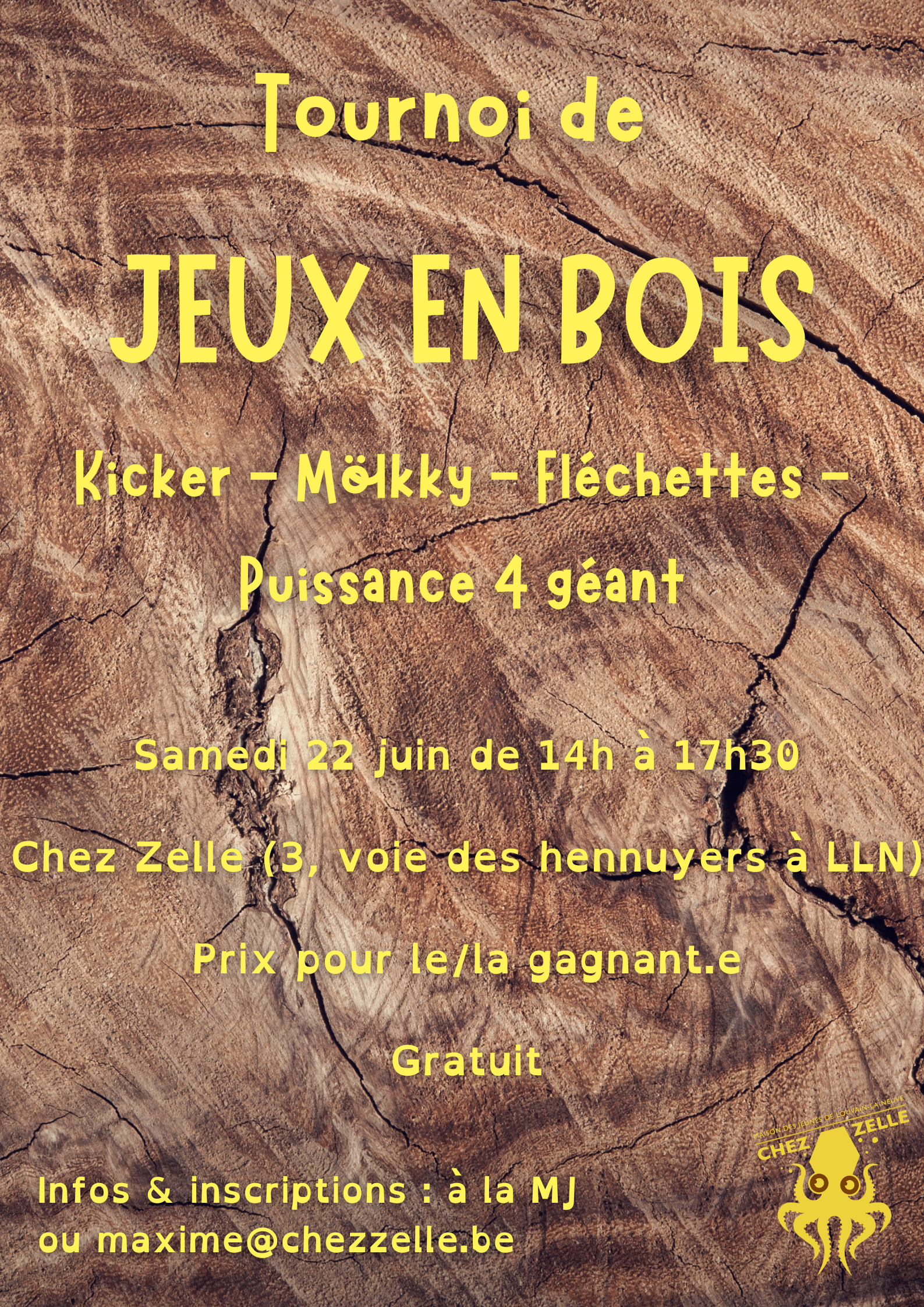 Tournoi de jeux en bois